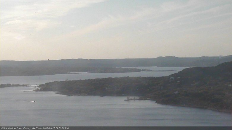 Lake Travis webcam, March 25, 2019 5:55 PM CT