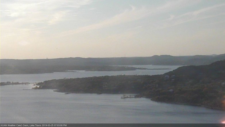 Lake Travis webcam, March 25, 2019 6:05 PM CT