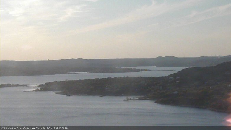 Lake Travis webcam, March 25, 2019 6:10 PM CT
