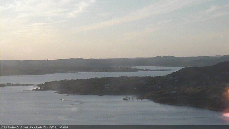Lake Travis webcam, March 25, 2019 6:15 PM CT
