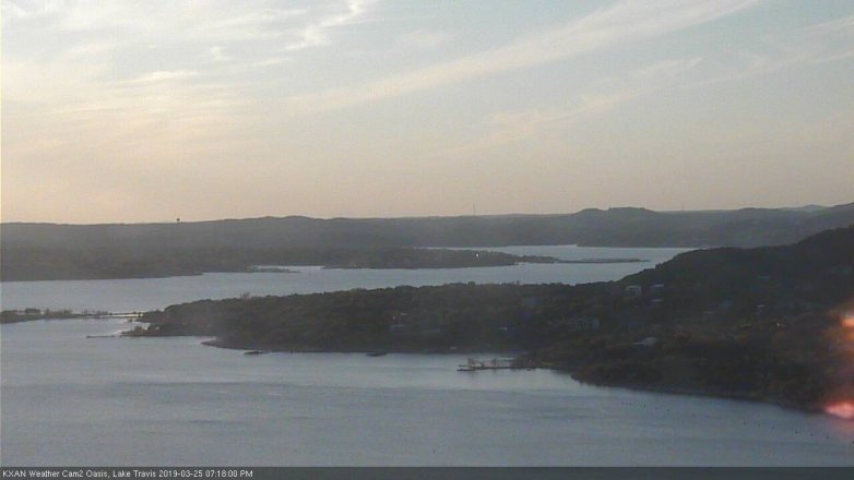 Lake Travis webcam, March 25, 2019 6:20 PM CT