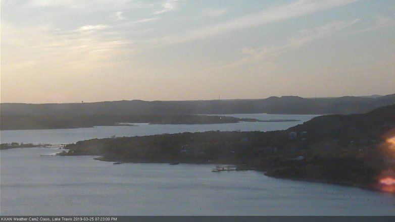 Lake Travis webcam, March 25, 2019 6:25 PM CT
