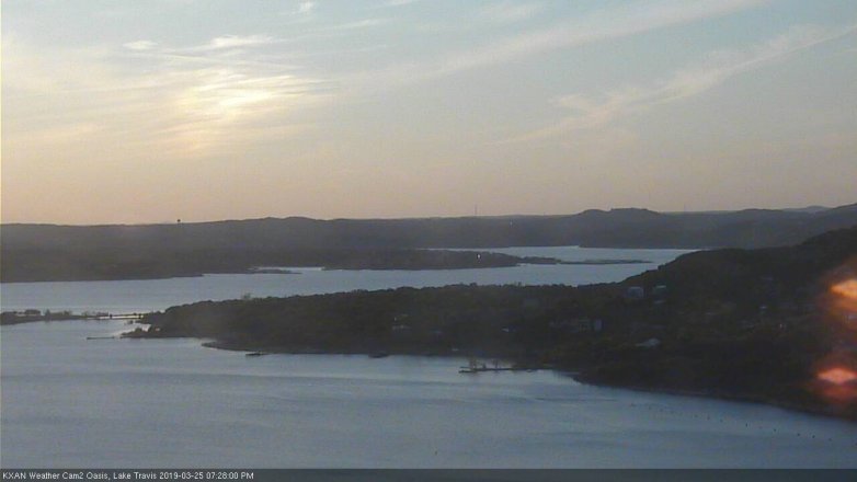 Lake Travis webcam, March 25, 2019 6:30 PM CT