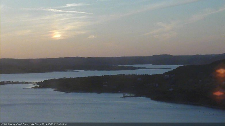 Lake Travis webcam, March 25, 2019 6:35 PM CT