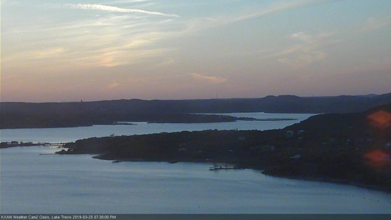 Lake Travis webcam, March 25, 2019 6:40 PM CT