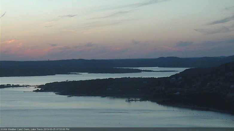 Lake Travis webcam, March 25, 2019 6:55 PM CT