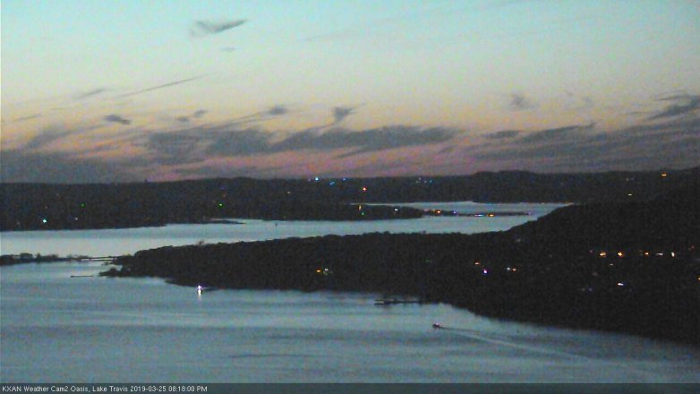 Lake Travis webcam, March 25, 2019 7:20 PM CT