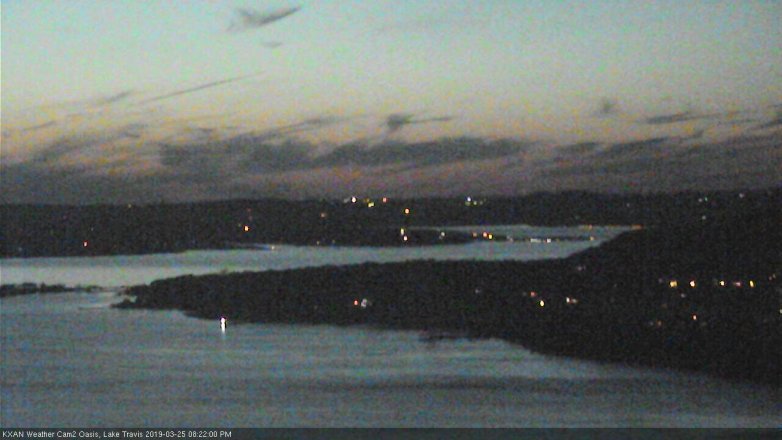 Lake Travis webcam, March 25, 2019 7:25 PM CT