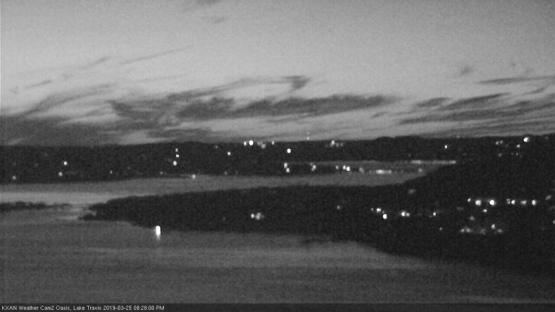 Lake Travis webcam, March 25, 2019 7:30 PM CT