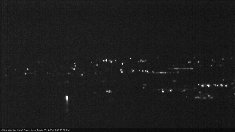 Lake Travis webcam, March 25, 2019 8:00 PM CT