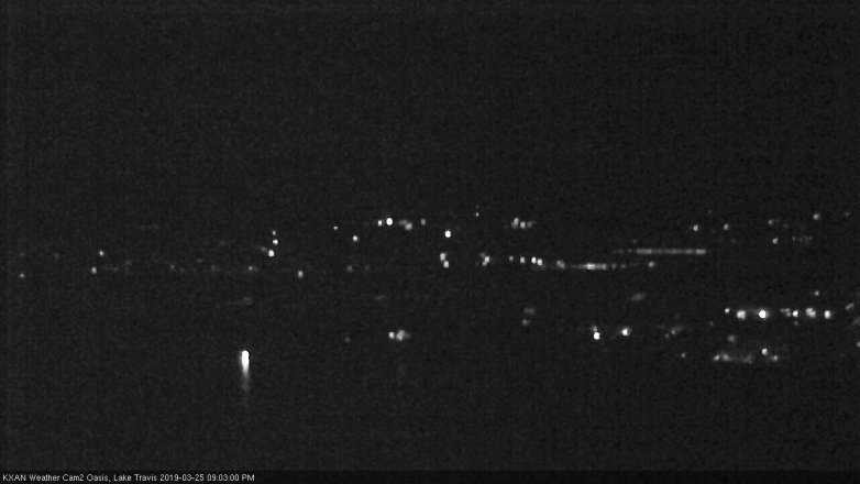 Lake Travis webcam, March 25, 2019 8:05 PM CT