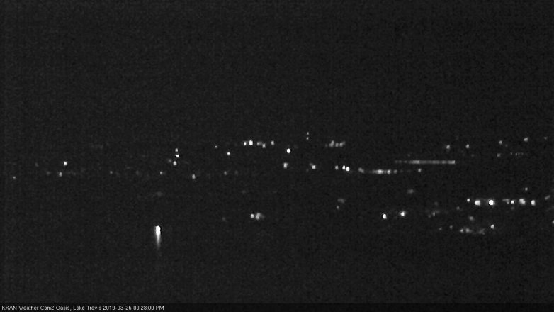 Lake Travis webcam, March 25, 2019 8:30 PM CT