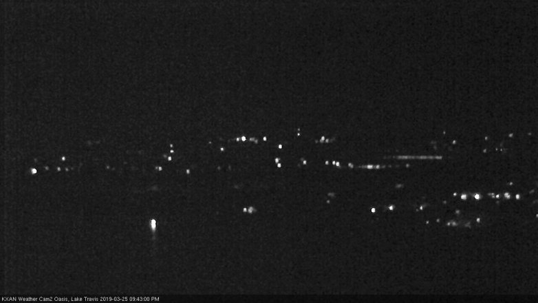 Lake Travis webcam, March 25, 2019 8:45 PM CT