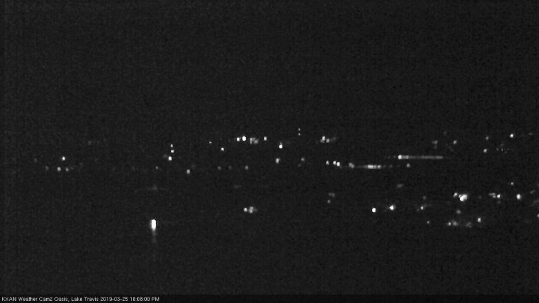 Lake Travis webcam, March 25, 2019 9:10 PM CT