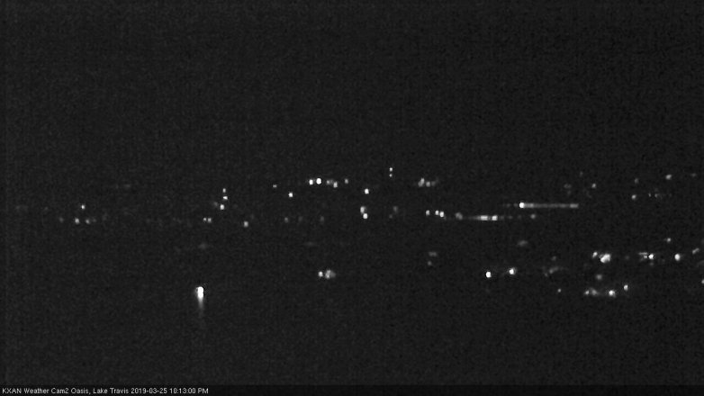 Lake Travis webcam, March 25, 2019 9:15 PM CT