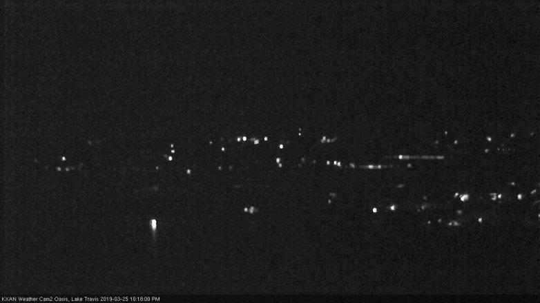 Lake Travis webcam, March 25, 2019 9:20 PM CT
