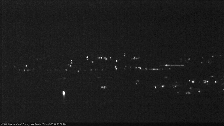 Lake Travis webcam, March 25, 2019 9:25 PM CT