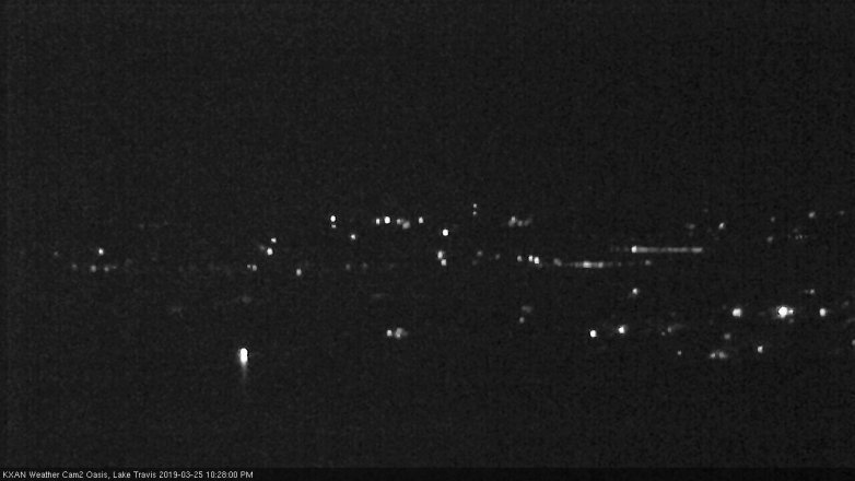 Lake Travis webcam, March 25, 2019 9:30 PM CT