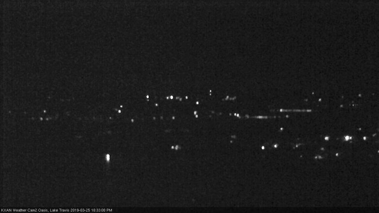 Lake Travis webcam, March 25, 2019 9:35 PM CT