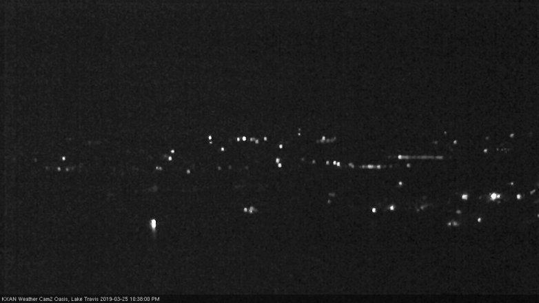 Lake Travis webcam, March 25, 2019 9:40 PM CT