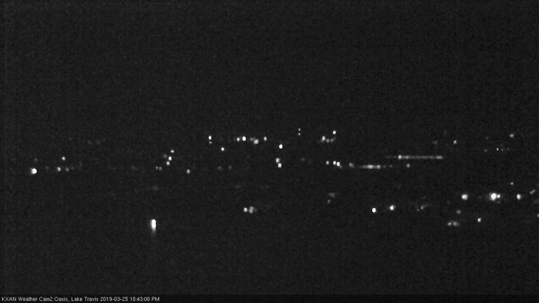 Lake Travis webcam, March 25, 2019 9:45 PM CT