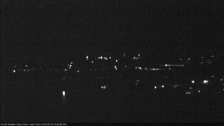 Lake Travis webcam, March 25, 2019 9:50 PM CT