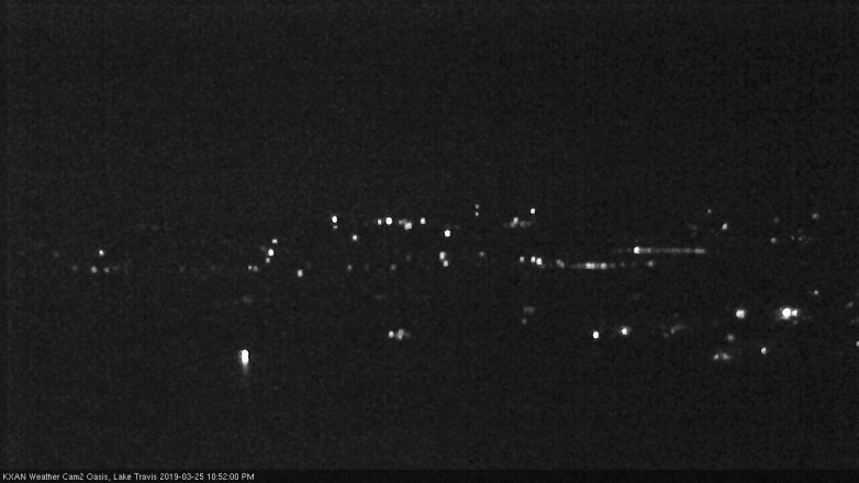 Lake Travis webcam, March 25, 2019 9:55 PM CT