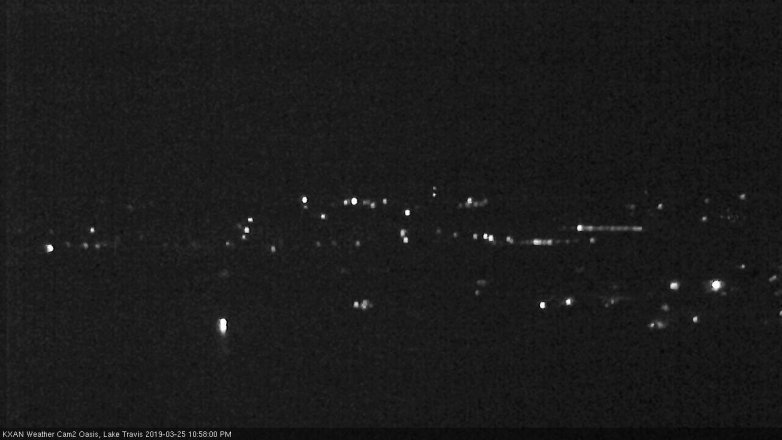Lake Travis webcam, March 25, 2019 10:00 PM CT