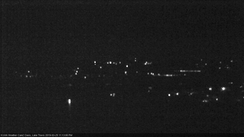 Lake Travis webcam, March 25, 2019 10:15 PM CT