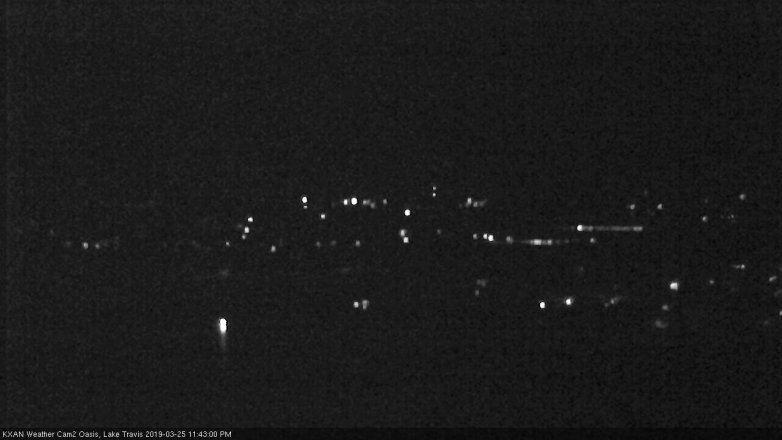 Lake Travis webcam, March 25, 2019 10:45 PM CT