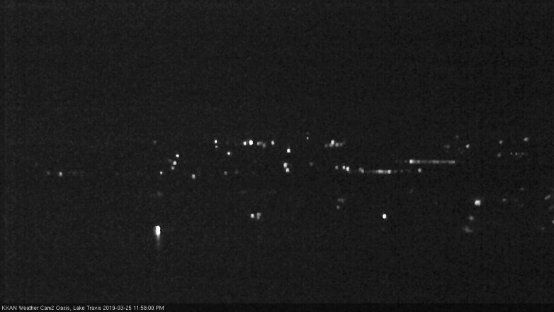 Lake Travis webcam, March 25, 2019 11:00 PM CT