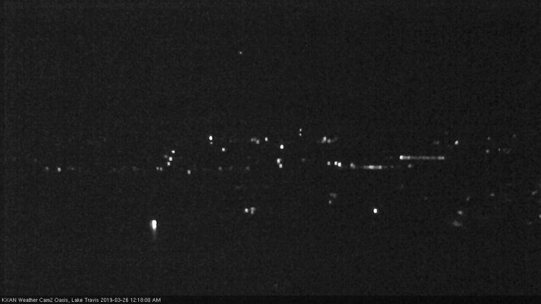 Lake Travis webcam, March 25, 2019 11:20 PM CT