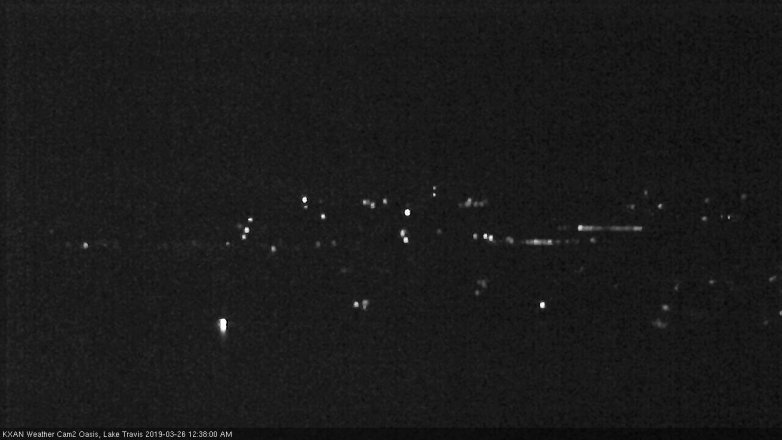 Lake Travis webcam, March 25, 2019 11:40 PM CT