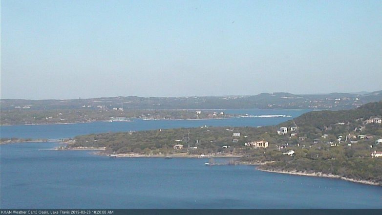 Lake Travis webcam, March 26, 2019 9:30 AM CT