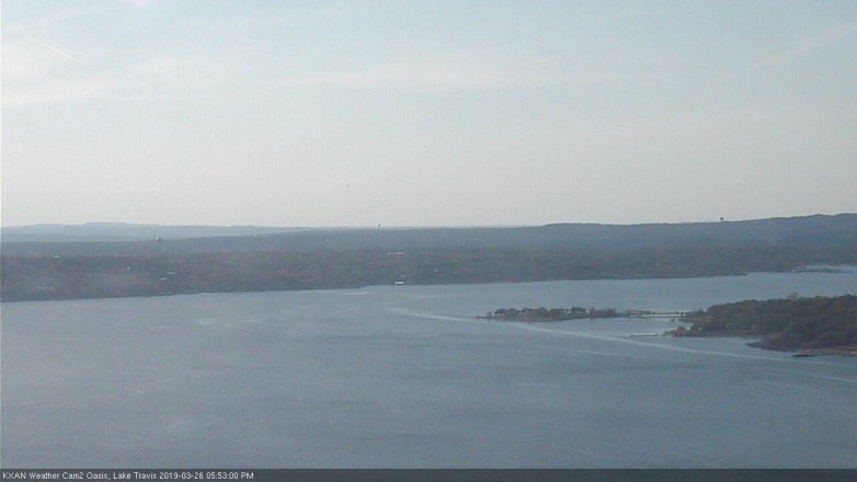 Lake Travis webcam, March 26, 2019 4:55 PM CT