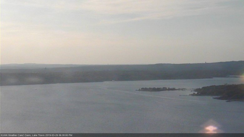 Lake Travis webcam, March 26, 2019 5:40 PM CT
