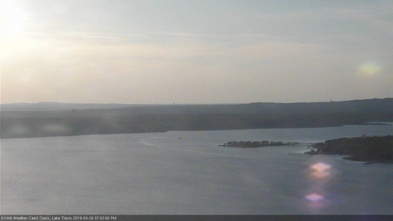 Lake Travis webcam, March 26, 2019 6:05 PM CT