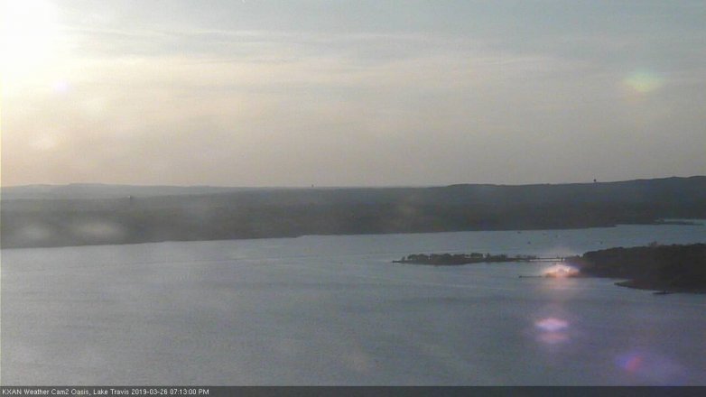 Lake Travis webcam, March 26, 2019 6:15 PM CT