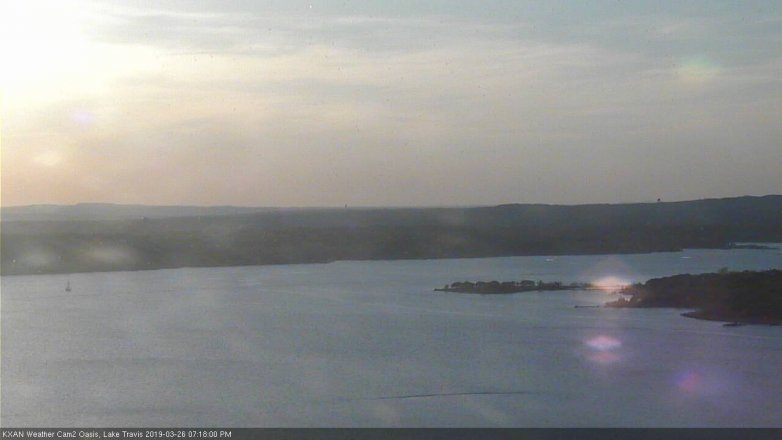 Lake Travis webcam, March 26, 2019 6:20 PM CT