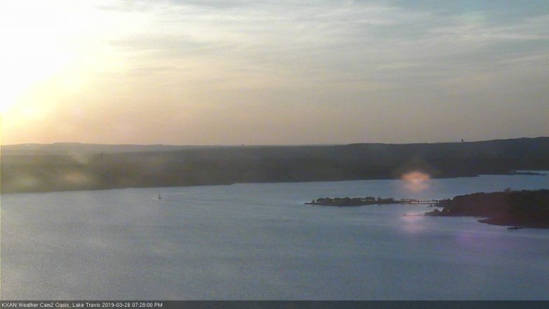 Lake Travis webcam, March 26, 2019 6:30 PM CT