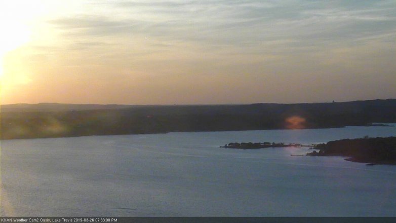Lake Travis webcam, March 26, 2019 6:35 PM CT
