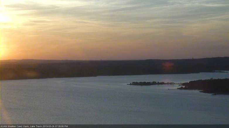 Lake Travis webcam, March 26, 2019 6:40 PM CT