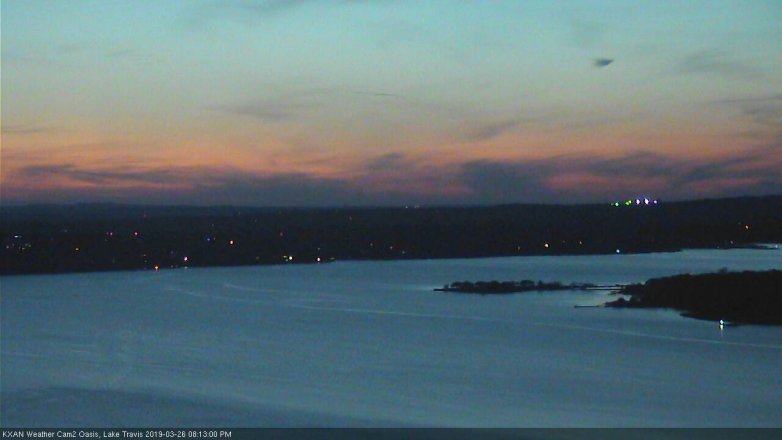 Lake Travis webcam, March 26, 2019 7:15 PM CT