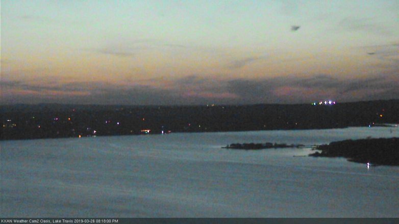 Lake Travis webcam, March 26, 2019 7:20 PM CT