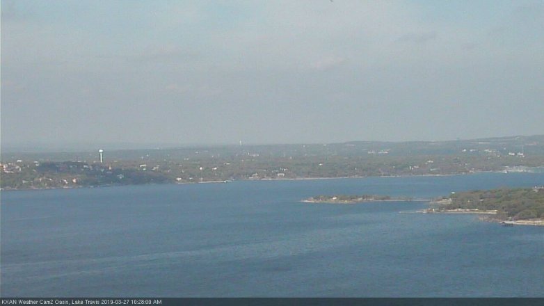 Lake Travis webcam, March 27, 2019 9:30 AM CT