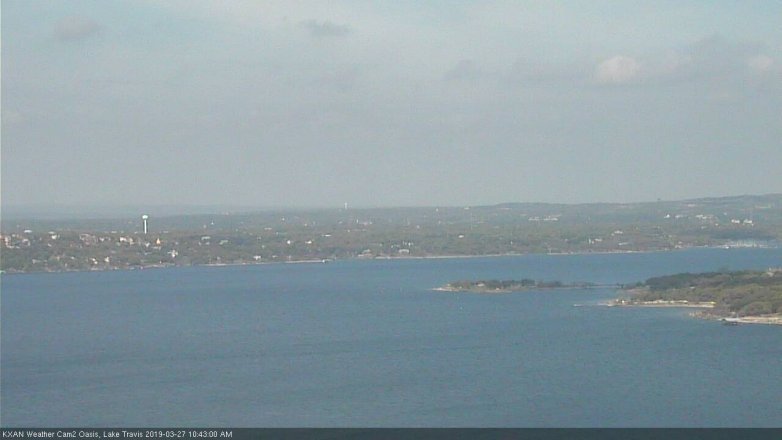 Lake Travis webcam, March 27, 2019 9:45 AM CT