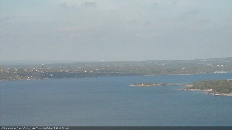 Lake Travis webcam, March 27, 2019 9:50 AM CT