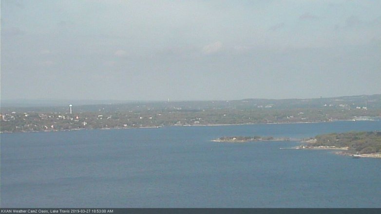 Lake Travis webcam, March 27, 2019 9:55 AM CT
