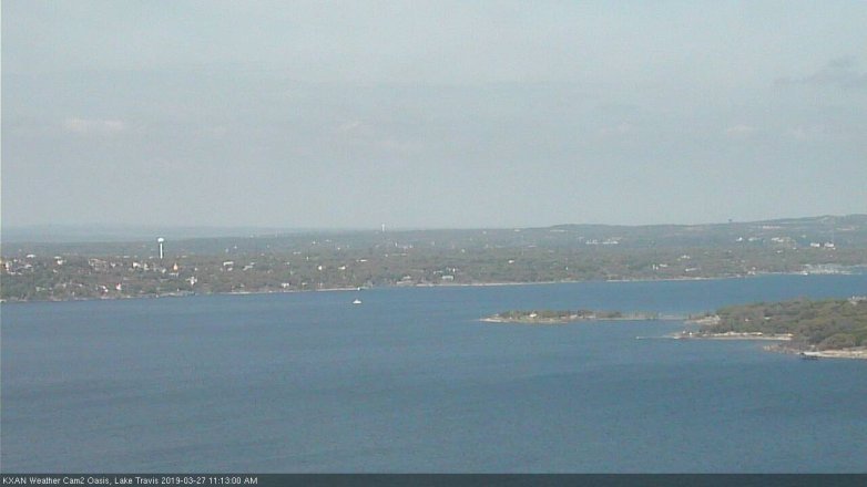 Lake Travis webcam, March 27, 2019 10:15 AM CT