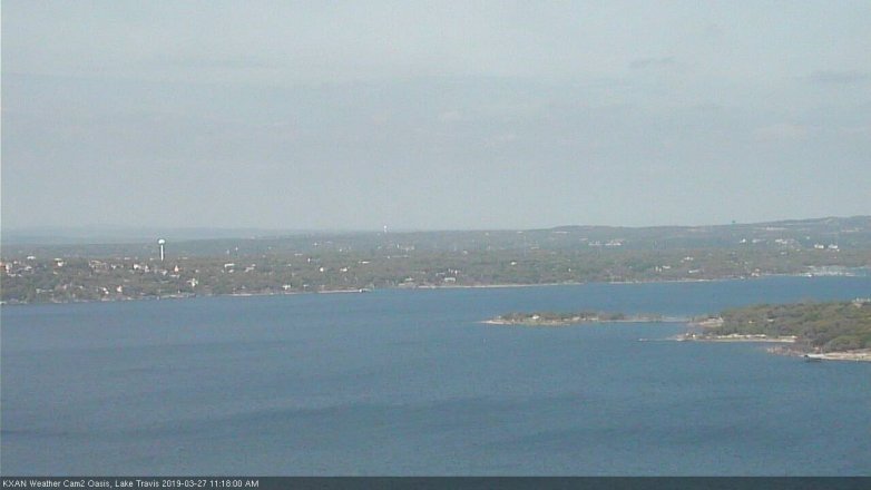 Lake Travis webcam, March 27, 2019 10:20 AM CT